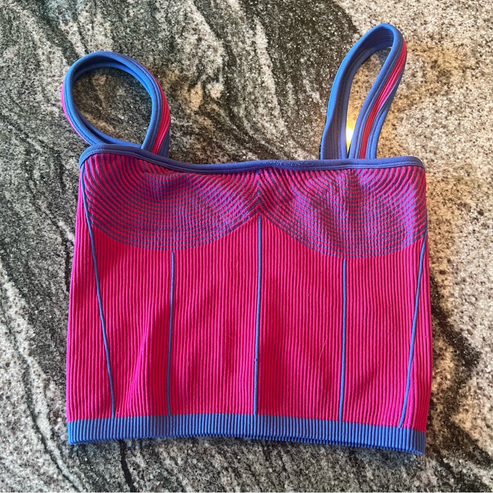 ZARA - Pink & Blue Stretchy Crop Top🩷🩵
